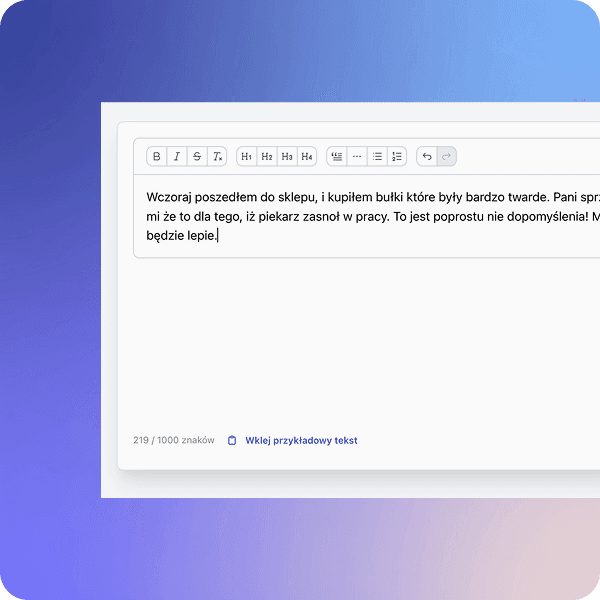 Text corrector editor preview
